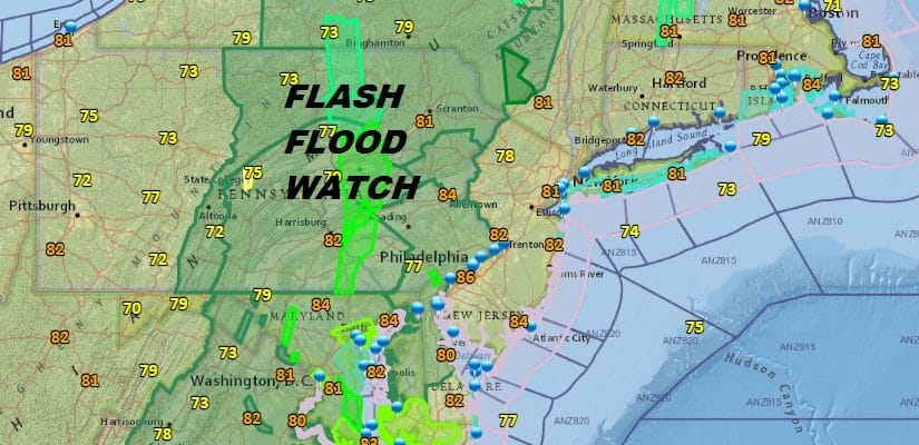 Flash Flooding Possible Through Wednesday A Bit Better Late Week