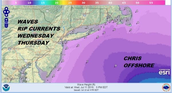 Hurricane Chris Waves Rip Currents Heading Northeast