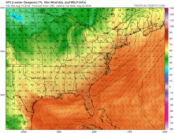 Cooler Onshore Winds