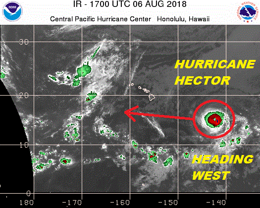 Hurricane Hector Category 4 140 MPH Hawaii Bound