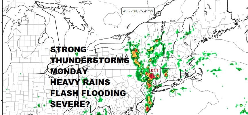 Downpours Flash Flood Threat Looms Monday Strong Thunderstorms Possible