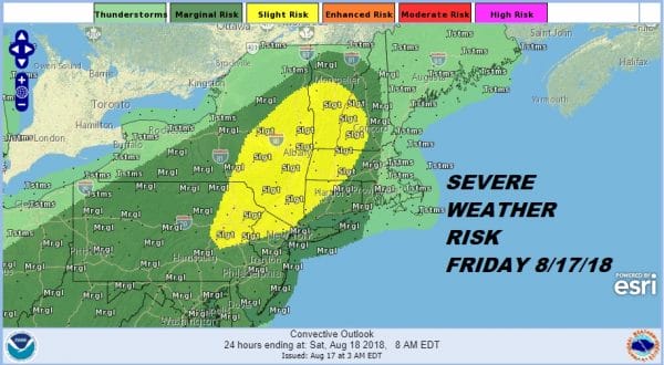 Severe Weather Risk Weekend Forecast