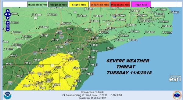 rain moving northward