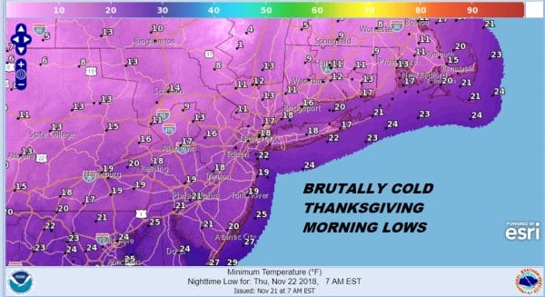 thanksgiving bitter cold