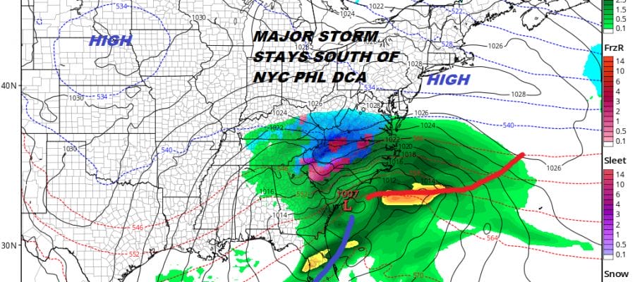 snowstorm stays south