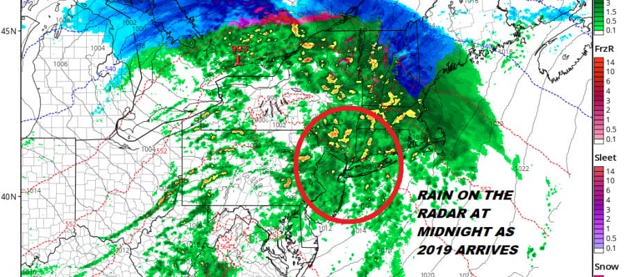 times square wet new year's eve