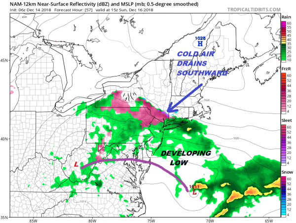 weekend weather snow ice rain