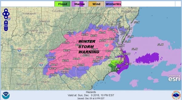 snowstorm winter storm warning