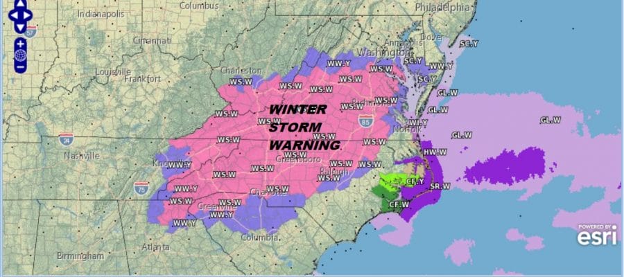 snowstorm winter storm warning