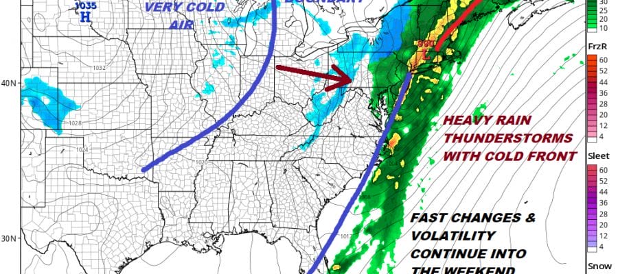 STRONG COLD FRONT ALONG EAST COAST