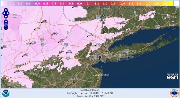 Cold Night Dry Cold Monday Burst of Snow Sleet Monday Night Tuesday Morning Inland