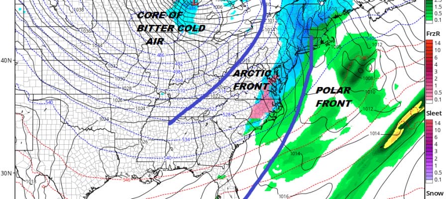 Quick Shot of Snow Tuesday Weather Models Show No Changes