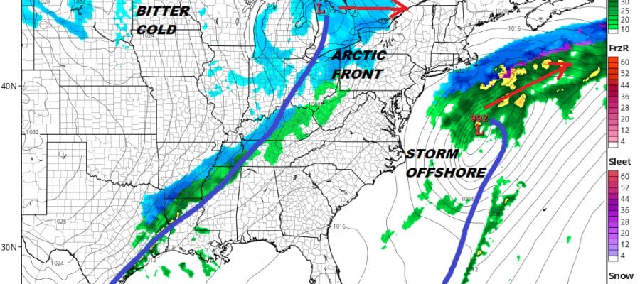 Ocean Storm East Arctic Front West Stuck In Between