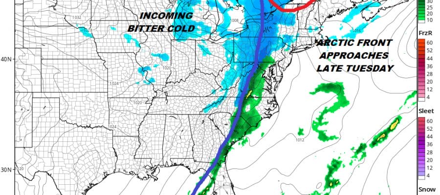 Seasonal Dry Through Monday Arctic Front Approaches Tuesday