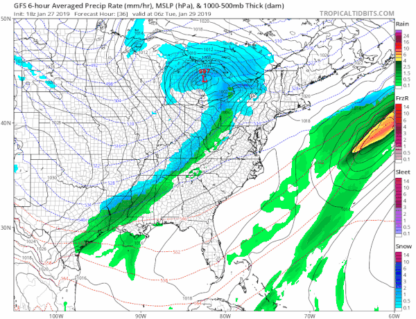 Arctic Front Tuesday Rain Chaning to Snow Bitter Cold Follows