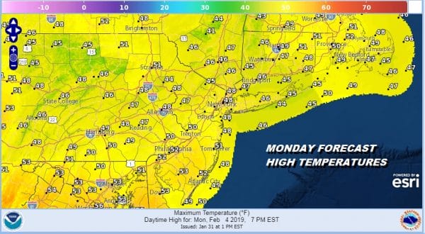 FRIDAY MORNING FORECAST LOWS