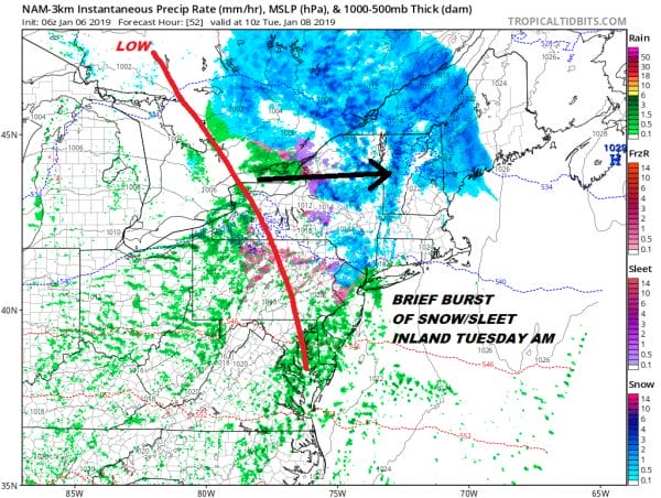 Drying Out Better Sunday Snow Sleet NW Monday Night