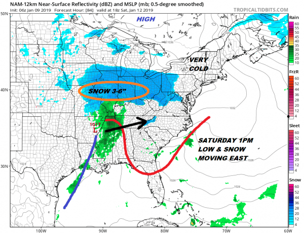 Strong Winds Cold Air Snow Possibility Weekend