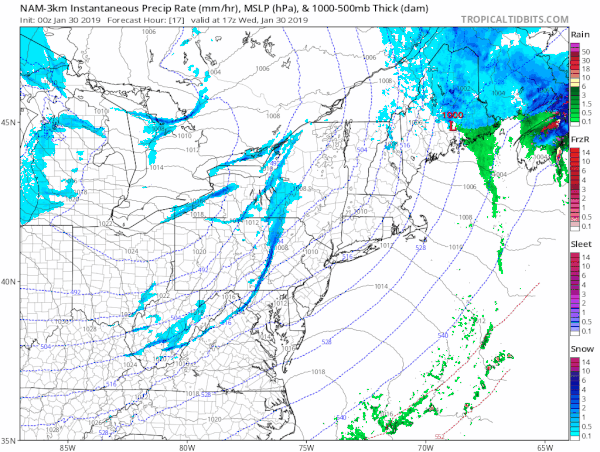 Snow Squall Ushers Bitter Cold Air Late Today