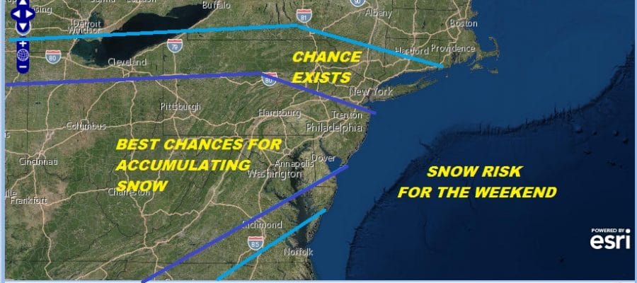 Snow Threat Grows Mid Atlantic States Chance Coastal New Jersey Southern New England