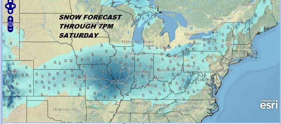 Snow Forecast Maps Saturday Sunday 1/12-13/2019