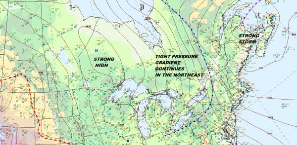 Unrelenting Wind Eases Friday Cold Weekend Snow Chance
