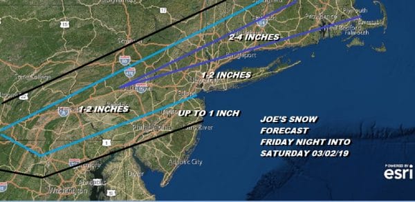 JOE'S SNOW FORECAST FRIDAY NIGHT INTO SATURDAY 03/02/19