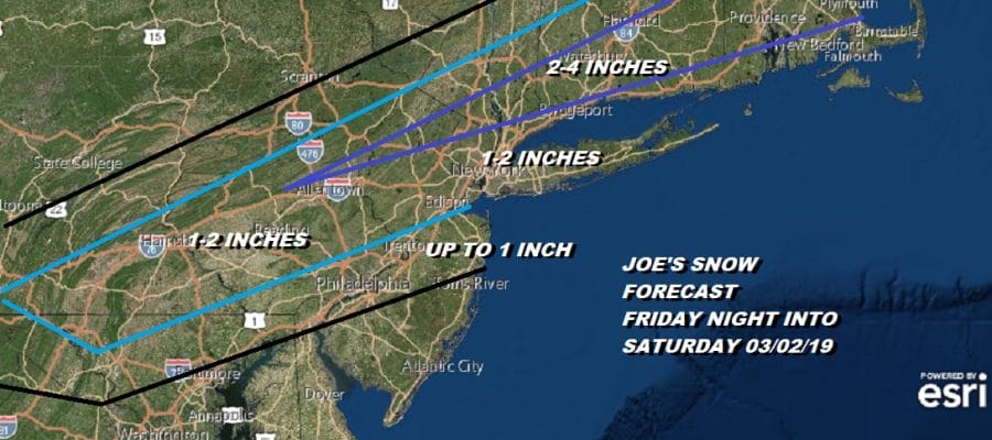 JOE'S SNOW FORECAST FRIDAY NIGHT INTO SATURDAY 03/02/19