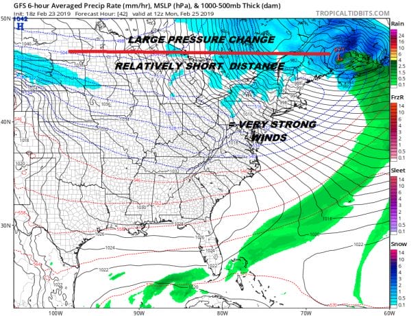 High Wind Warning Winds 50-60 MPH Tonight Monday