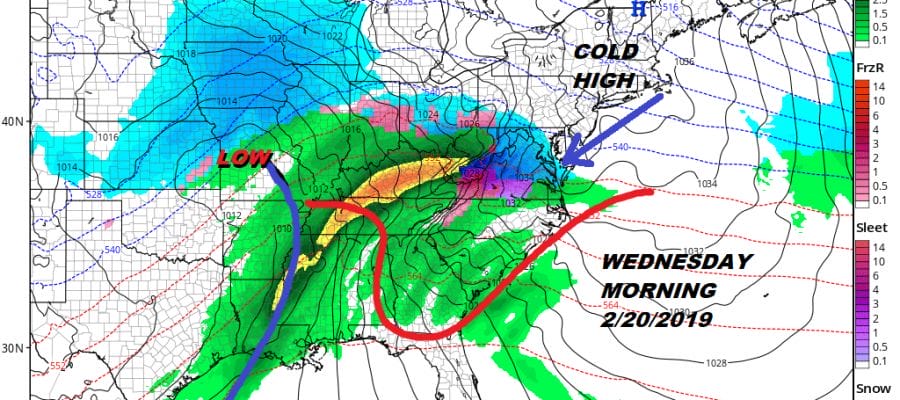 NEXT SNOW ICE RAIN EVENT WEDNESDAY 2/20/2019