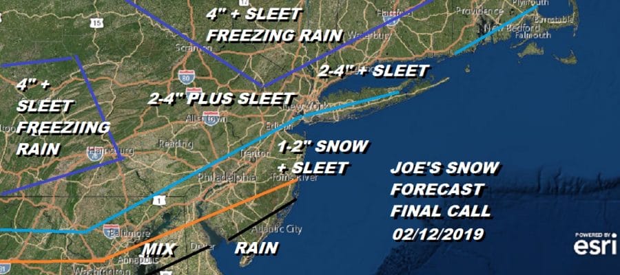 Snow Sleet Freezing Rain Joe's Final Call 02122019