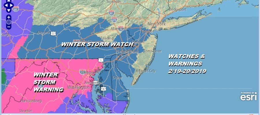 WATCHES & WARNINGS 2/19-20/2019