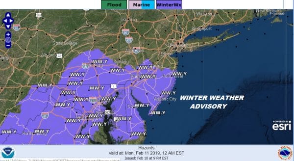 winter weather advisory winter storm watch