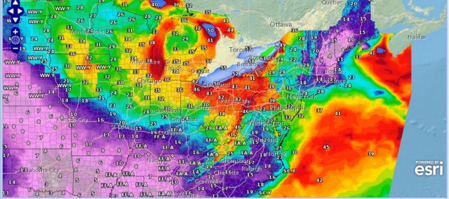 Major Storm Great Lakes Rain Saturday Night Sunday Strong Winds