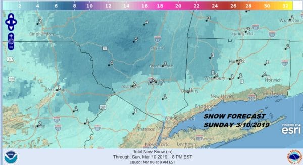Wintry Mix Early Sunday Inland Morning Rain Ends Midday