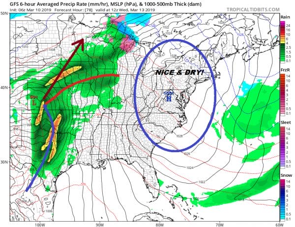 Nice March Day No Rain Until Thursday Night