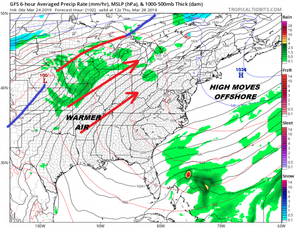 Angry Ben's Angry Weather ANGRY BEN LOOKS AHEAD TO THE LAST DAYS OF MARCH AND SEES SOME MILDER AIR LATE IN THE WEEK AFTER AN EARLY WEEK CHILL. https://www.nycweathernow.com/nyc-mild-weather-today-possible-late-week/ #badhairweather #hathair #marchlamb