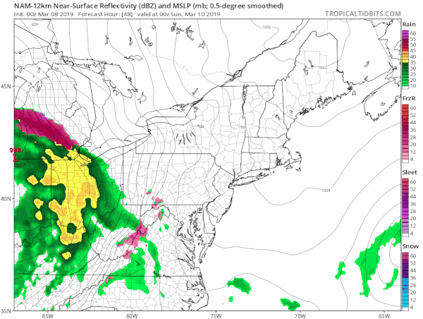 Snow South Light Spotty Temperatures Moderate