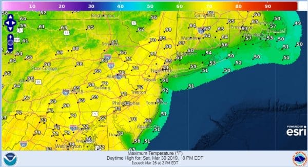 Saturday Is The Day 70 Degrees Or Better