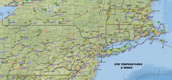 Winter Spring Afternoon Temps 70s