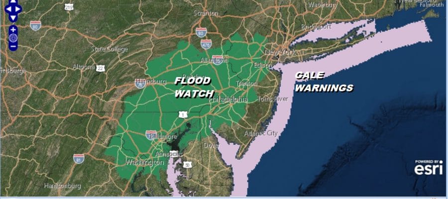 Flood Watch Coastal Flood Warning Storm Inching Northward