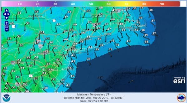 Sunshine Ocean Wind Slow Warm Up Into The Weekend