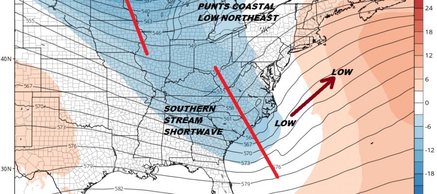 Coastal Storm Makes It Close For Coast Dry Inland No Issues