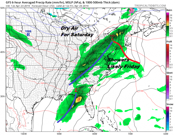 Passing Showers Tonight Sunshine Returns Wednesday