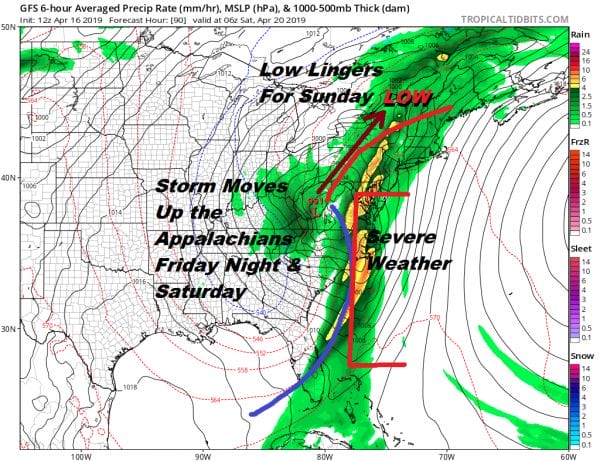 Rain Thunderstorms Friday Night Saturday Showers Linger Easter Sunday