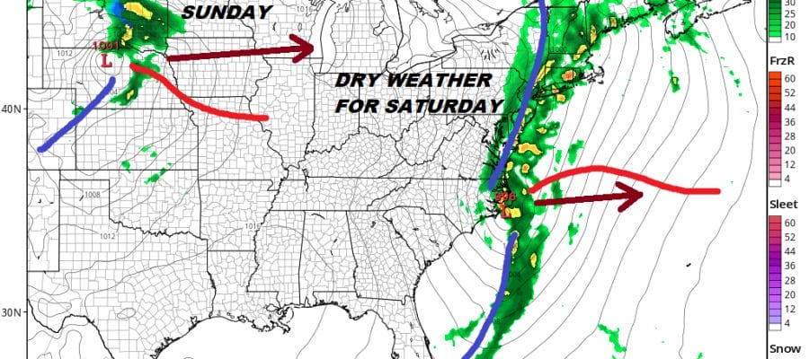 Sunshine Nice Wednesday Showers Arrive Friday Rain Friday Night Split Weekend