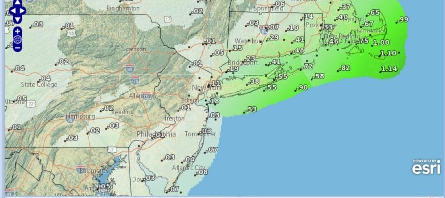 Week Begins Cold Coastal Low Brushes Tuesday Night, Rain Friday