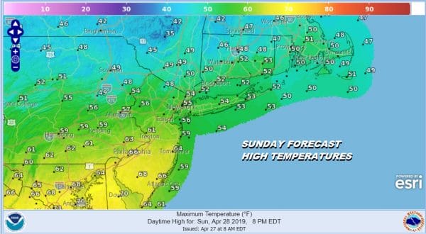 Gusty Winds Clouds Saturday Clouds Chilly Rain Sunday