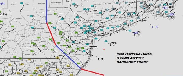 Backdoor Fronts, Front Door Fronts Onshore Flow April Chaos