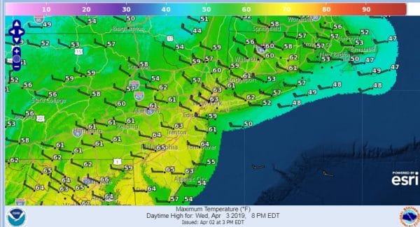 Coastal Storm Revving Up But Heading Out 60s Wednesday Sunshine
